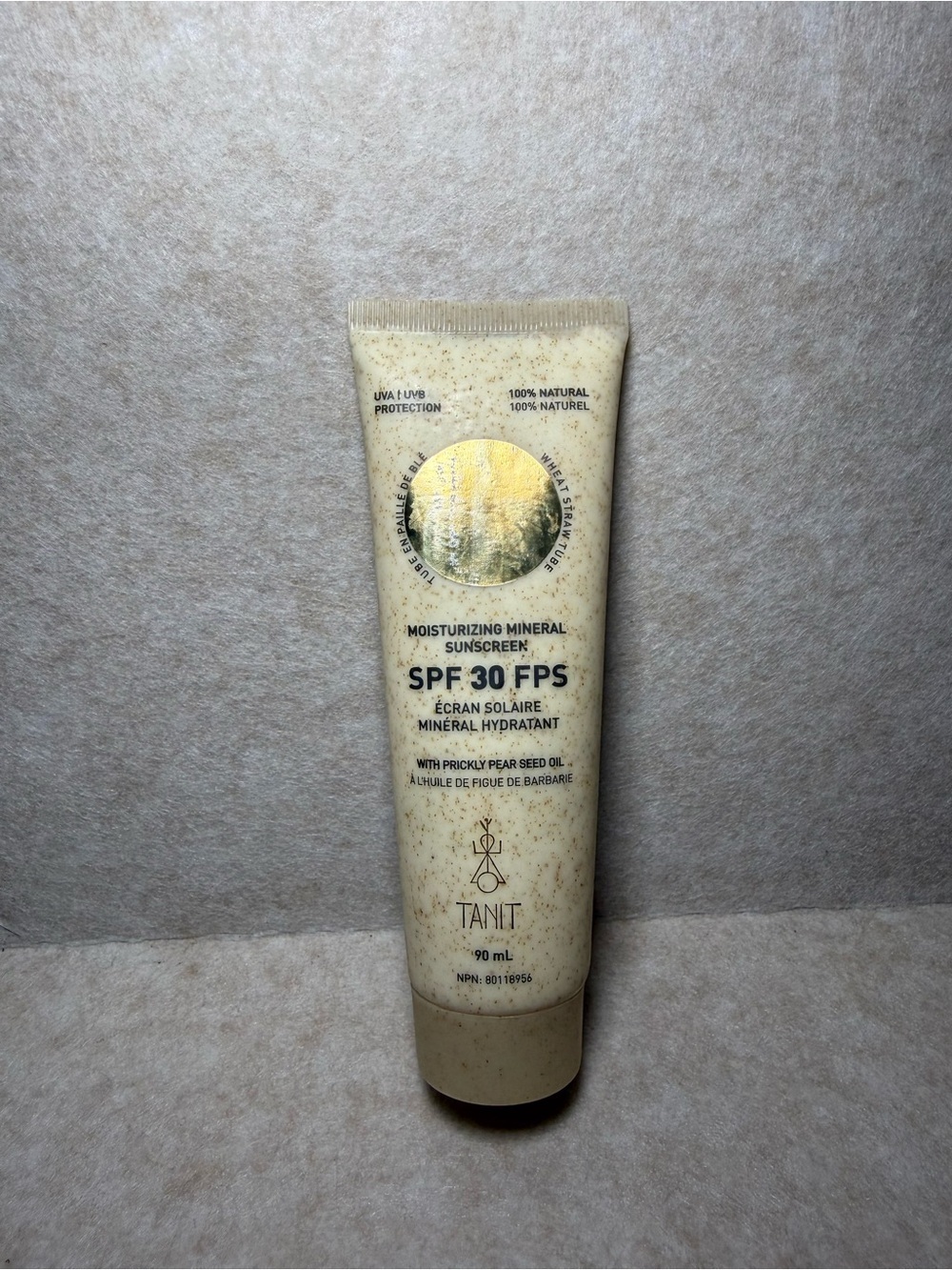 TANIT Moisturizing Mineral SPF 30 Sunscreen Natural Prickly Pear Seed 90mL NWT
